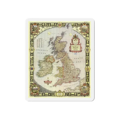 British Isles (1949) (Map) Refrigerator Magnet 6 Inch - The Sticker Space
