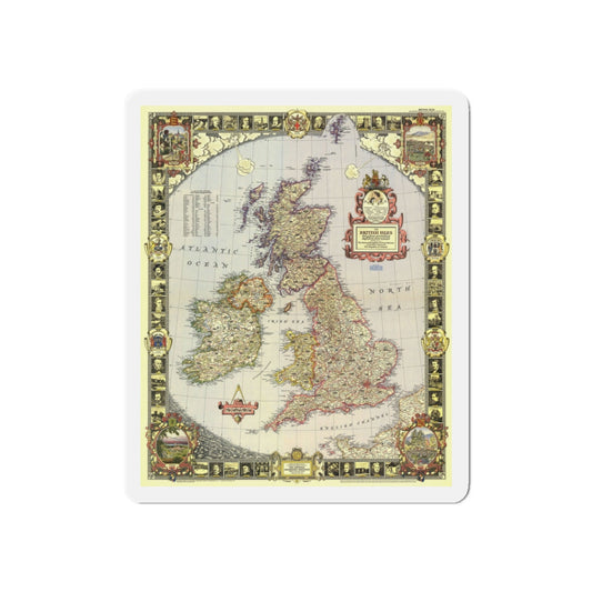 British Isles (1949) (Map) Refrigerator Magnet-6 × 6"-The Sticker Space