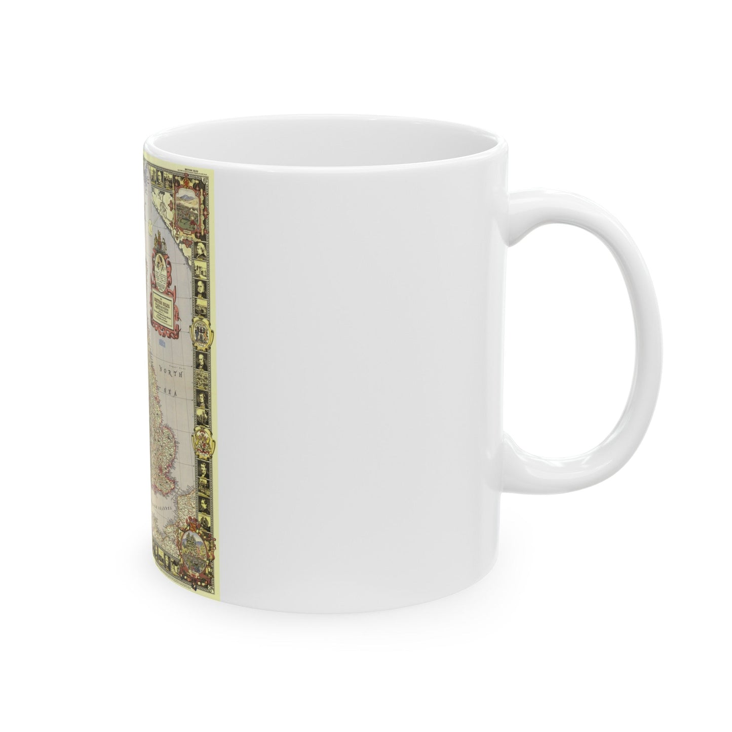 British Isles (1949) (Map) White Coffee Mug-The Sticker Space