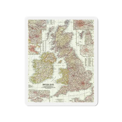 British Isles (1958) (Map) Refrigerator Magnet 2 Inch - The Sticker Space