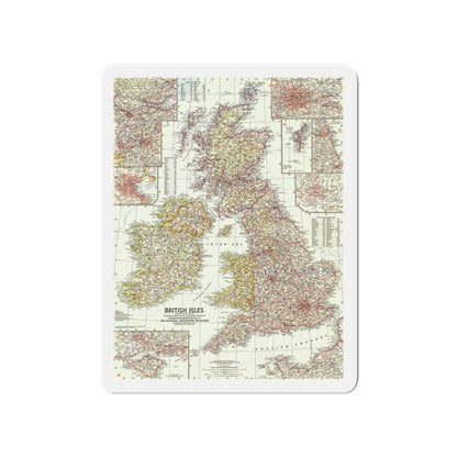 British Isles (1958) (Map) Refrigerator Magnet-4" x 4"-The Sticker Space