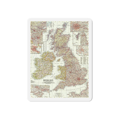 British Isles (1958) (Map) Refrigerator Magnet-6 × 6"-The Sticker Space