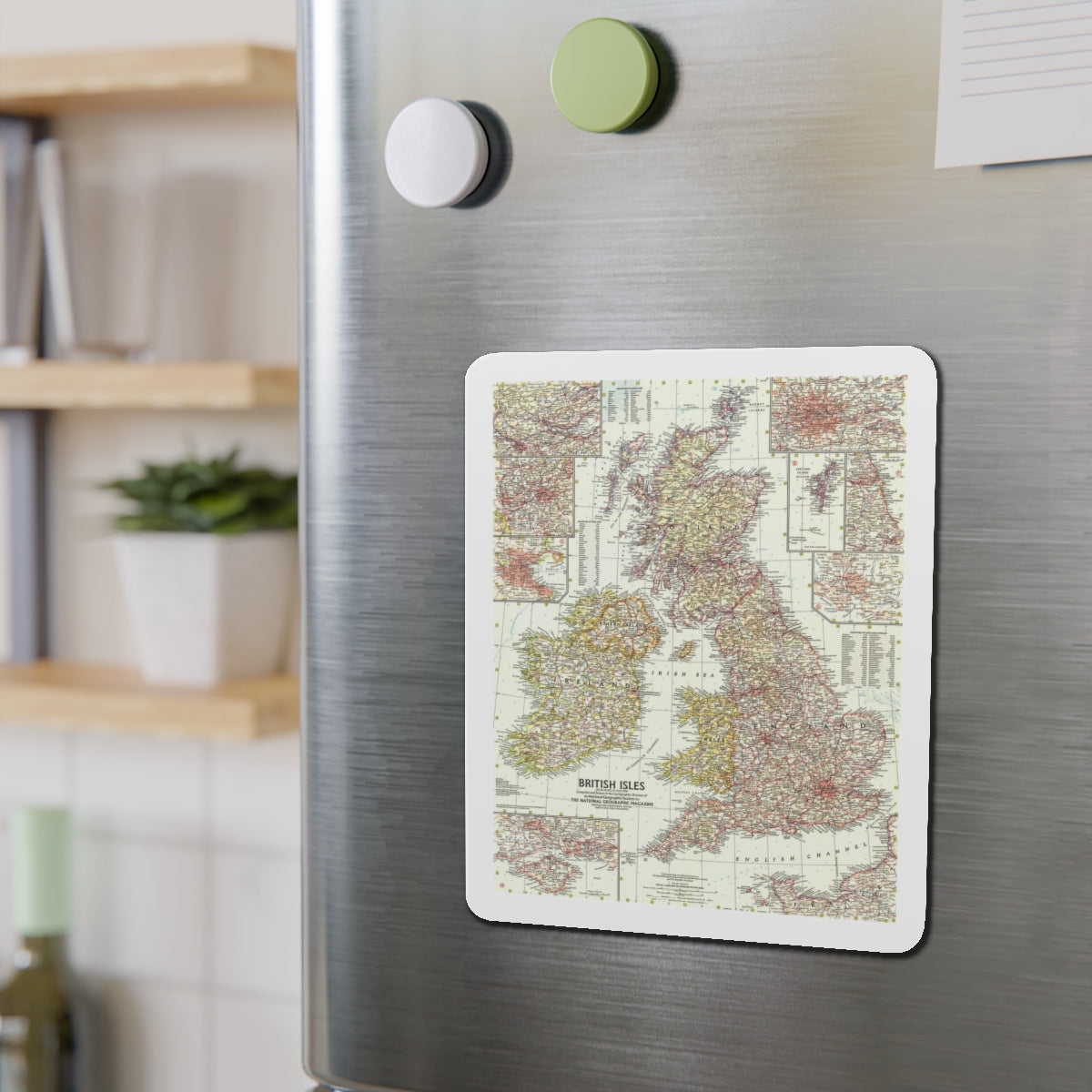 British Isles (1958) (Map) Refrigerator Magnet-The Sticker Space