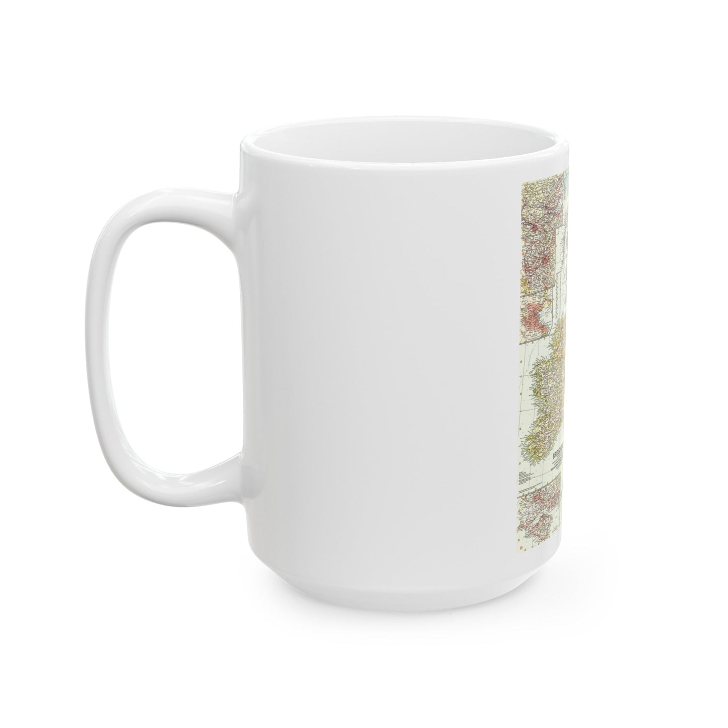 British Isles (1958) (Map) White Coffee Mug-The Sticker Space