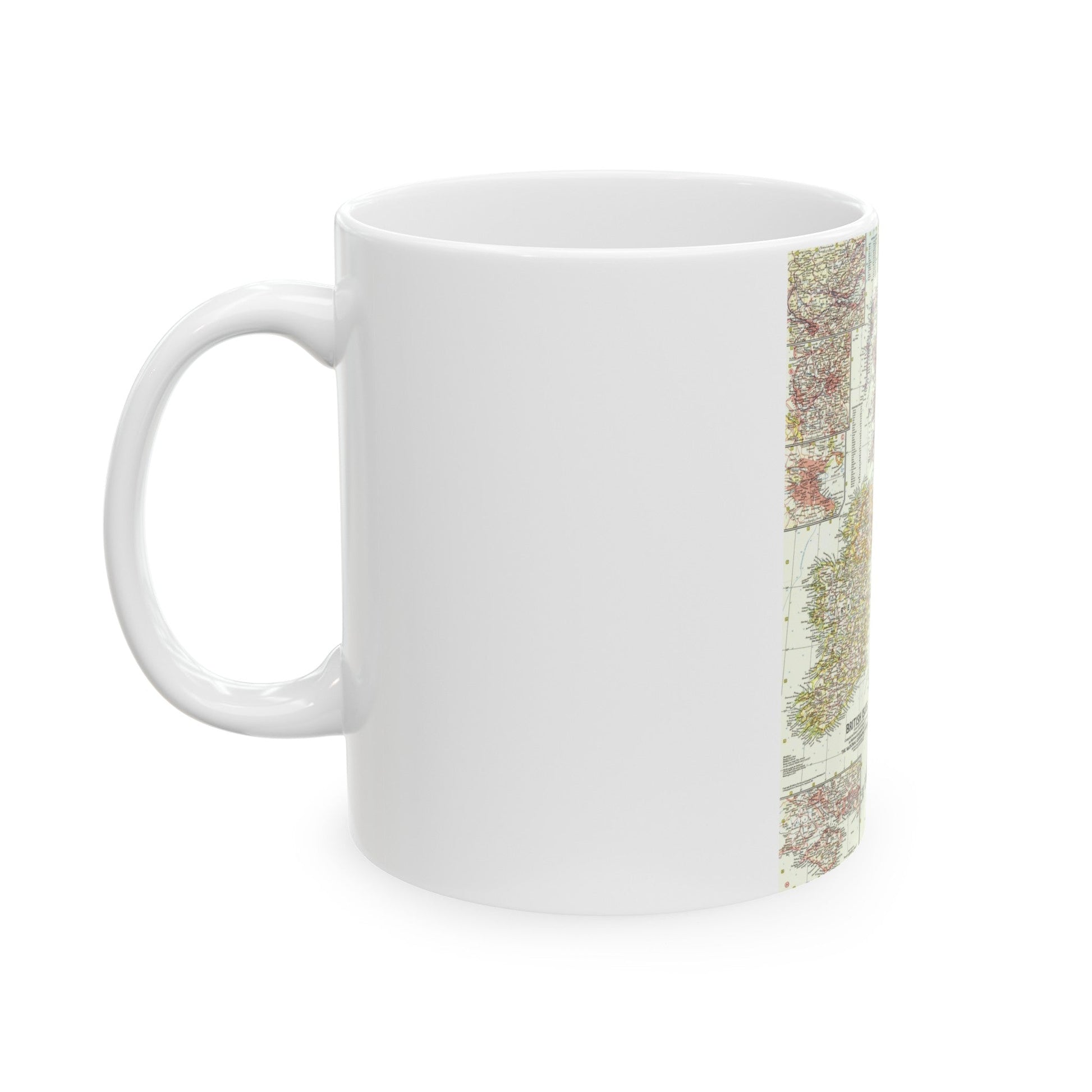 British Isles (1958) (Map) White Coffee Mug-The Sticker Space