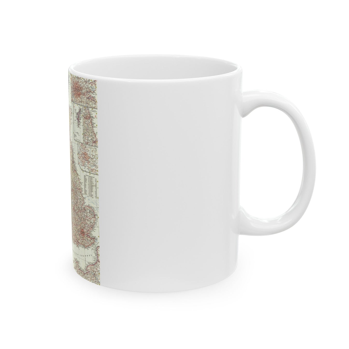 British Isles (1958) (Map) White Coffee Mug-The Sticker Space