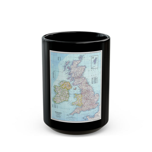 British Isles (1979) (Map) Black Coffee Mug-15oz-The Sticker Space