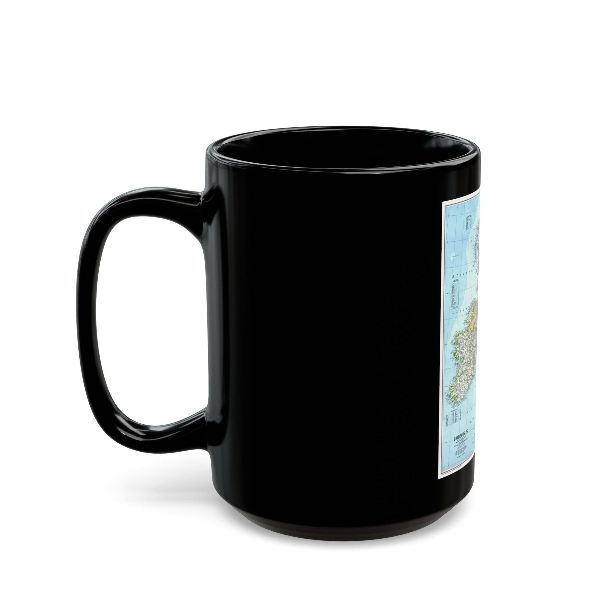 British Isles (1979) (Map) Black Coffee Mug-The Sticker Space