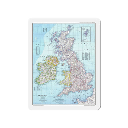 British Isles (1979) (Map) Refrigerator Magnet-4" x 4"-The Sticker Space