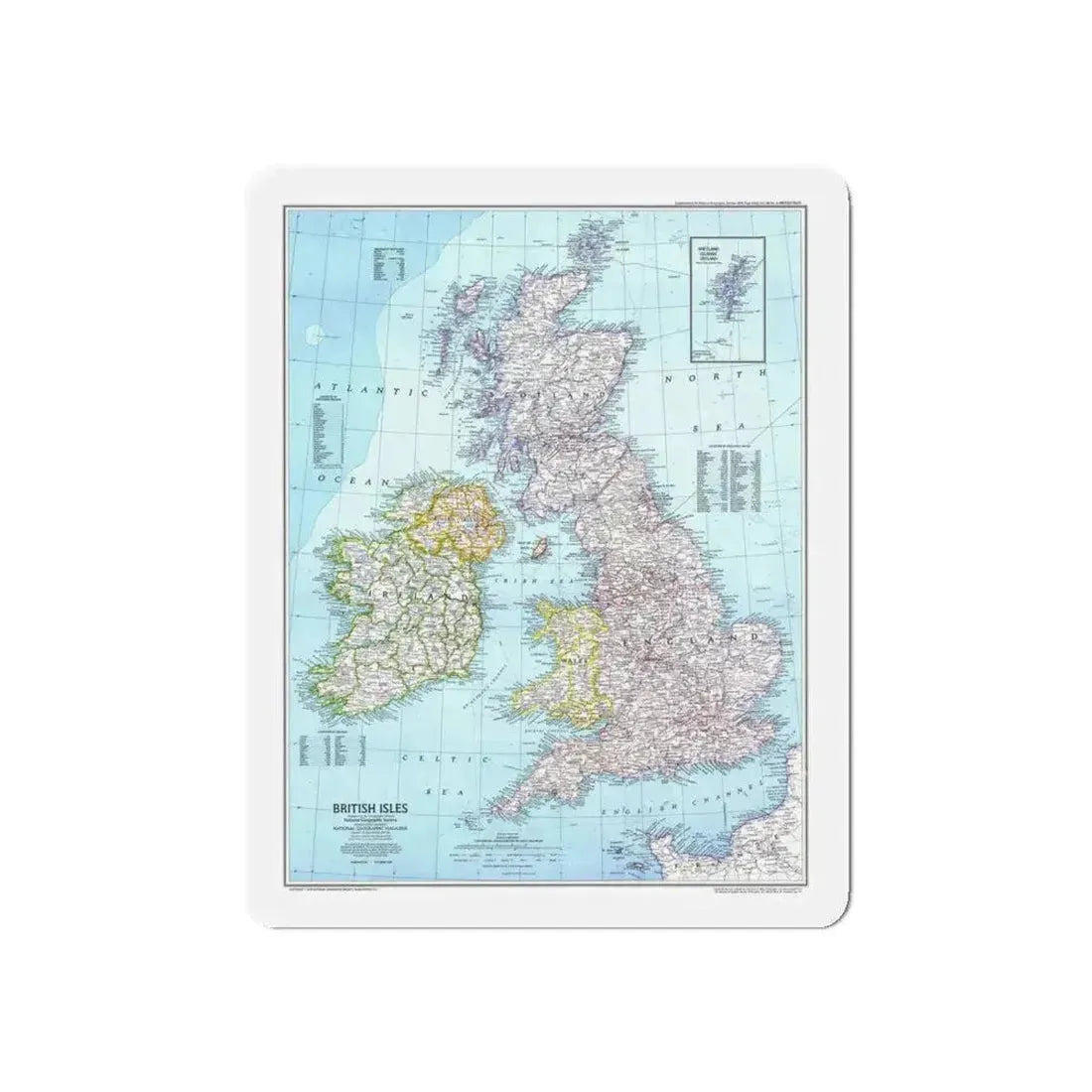 British Isles (1979) (Map) Refrigerator Magnet - The Sticker Space