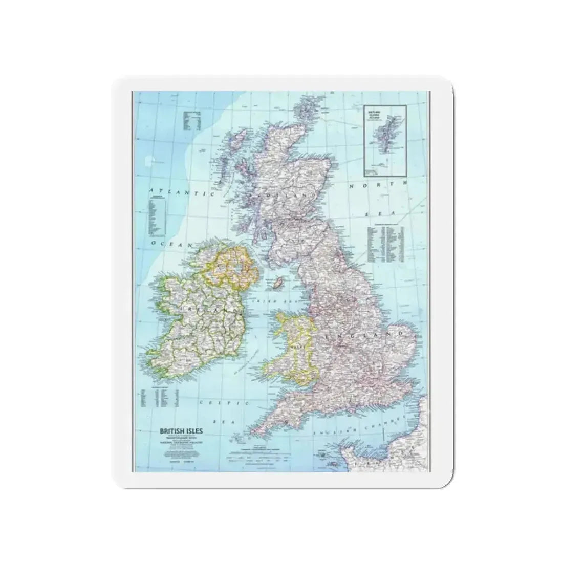 British Isles (1979) (Map) Refrigerator Magnet - The Sticker Space