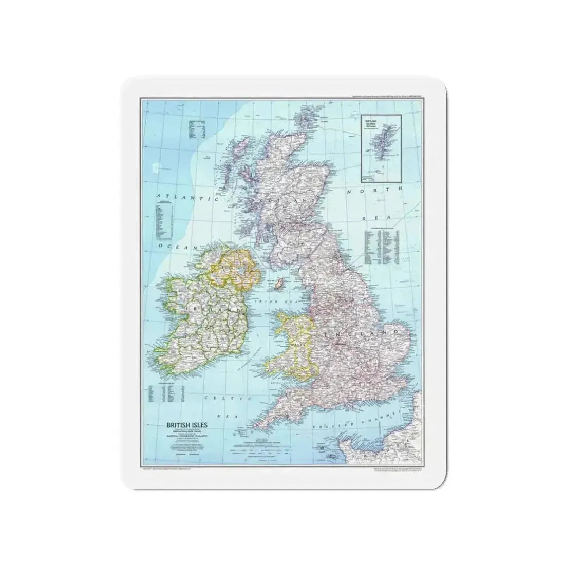 British Isles (1979) (Map) Refrigerator Magnet - The Sticker Space