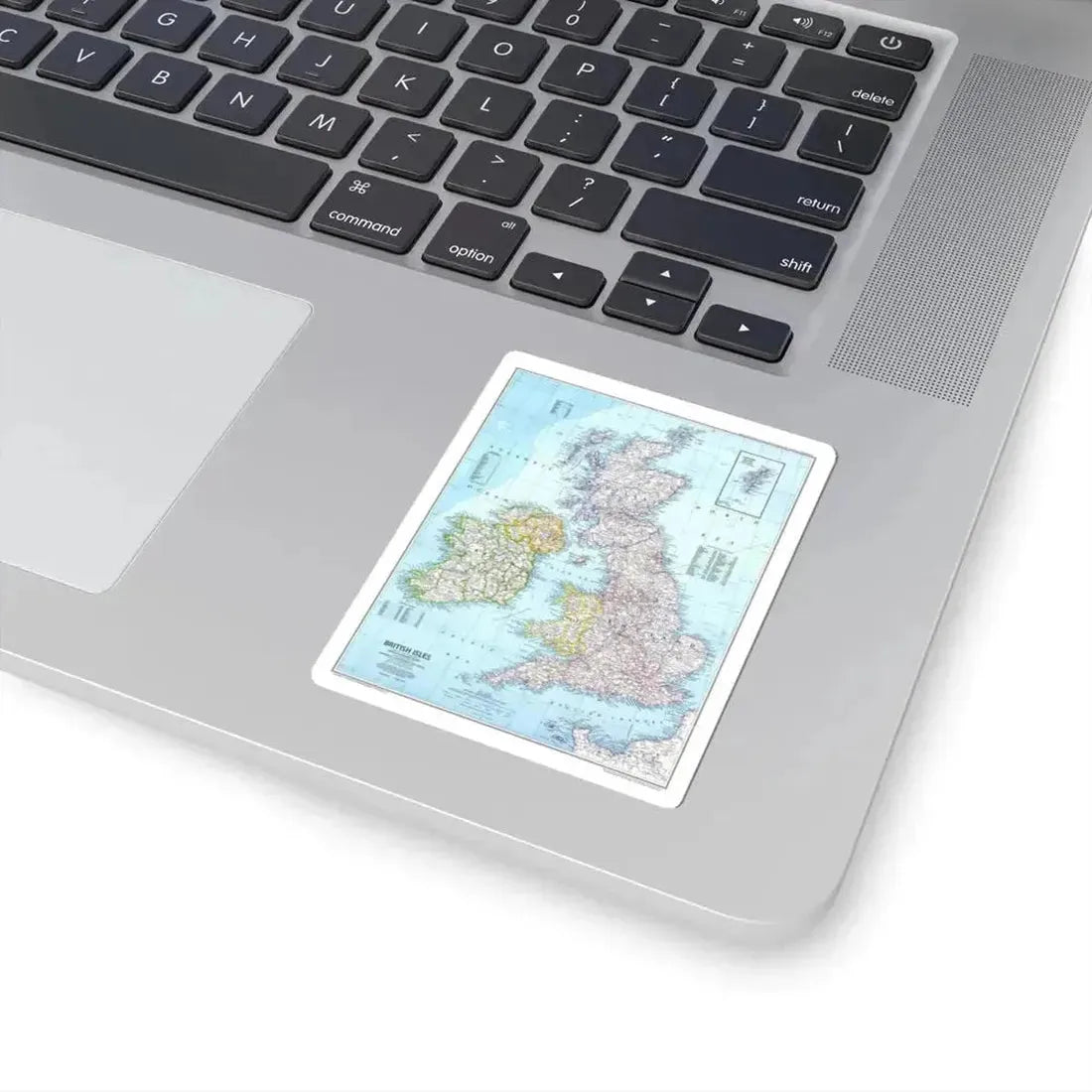 British Isles (1979) (Map) STICKER Vinyl Kiss-Cut Decal - The Sticker Space