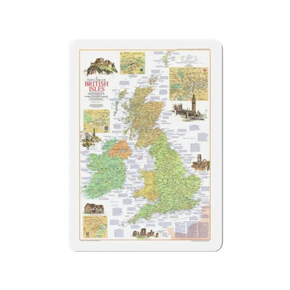 British Isles - A Traveller's Map 1 (1974) (Map) Refrigerator Magnet 3 Inch - The Sticker Space