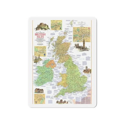British Isles - A Traveller's Map 1 (1974) (Map) Refrigerator Magnet - The Sticker Space
