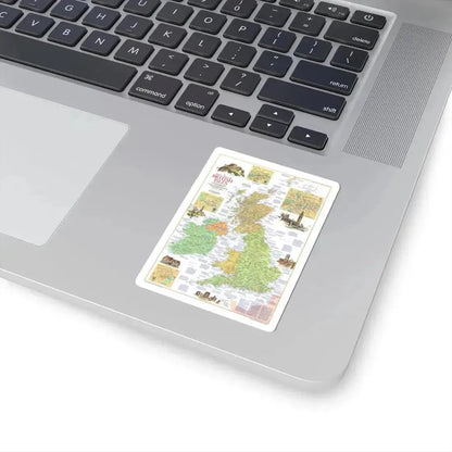 British Isles - A Traveller's Map 1 (1974) (Map) STICKER Vinyl Kiss-Cut Decal - The Sticker Space