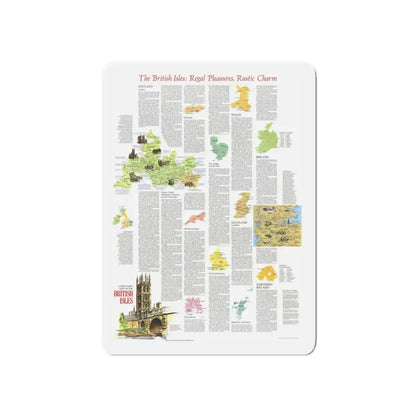 British Isles - A Traveller's Map 2 (1974) (Map) Refrigerator Magnet 5 Inch - The Sticker Space