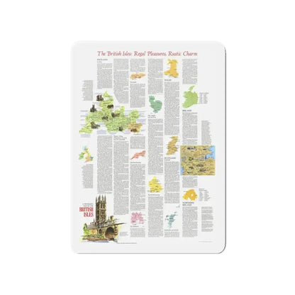 British Isles - A Traveller's Map 2 (1974) (Map) Refrigerator Magnet - The Sticker Space