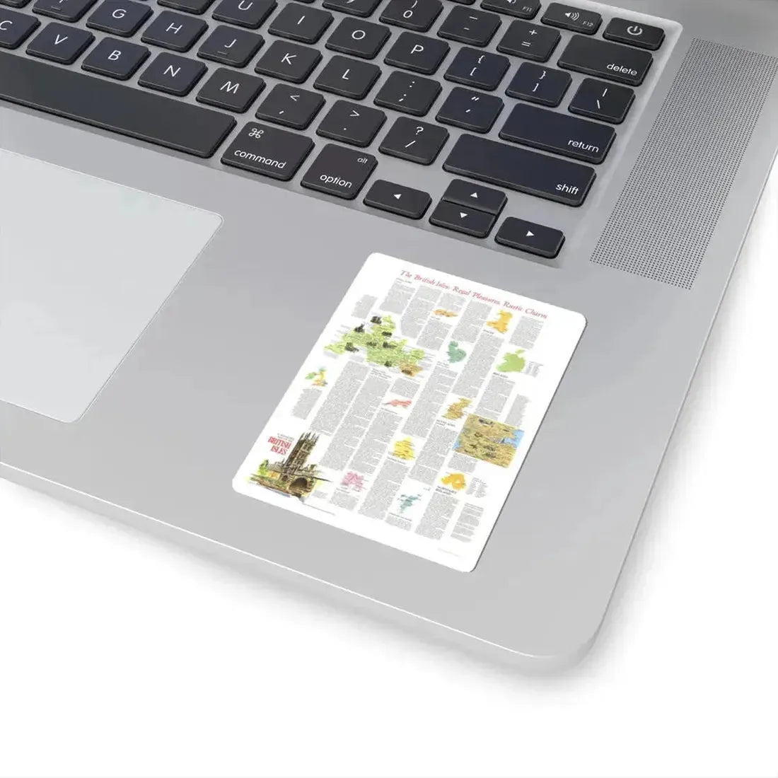 British Isles - A Traveller's Map 2 (1974) (Map) STICKER Vinyl Kiss-Cut Decal - The Sticker Space