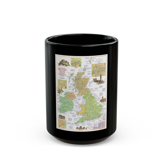 British Isles - A Traveller's Map 1 (1974) (Map) Black Coffee Mug-15oz-The Sticker Space