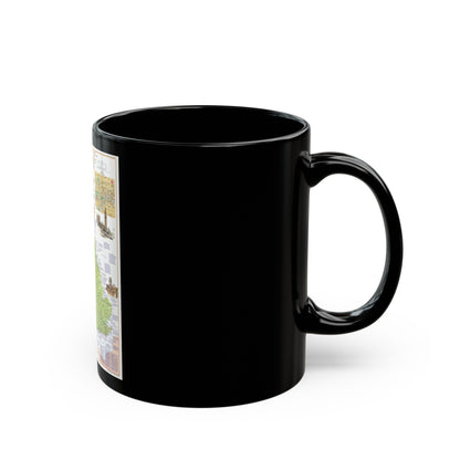 British Isles - A Traveller's Map 1 (1974) (Map) Black Coffee Mug-The Sticker Space