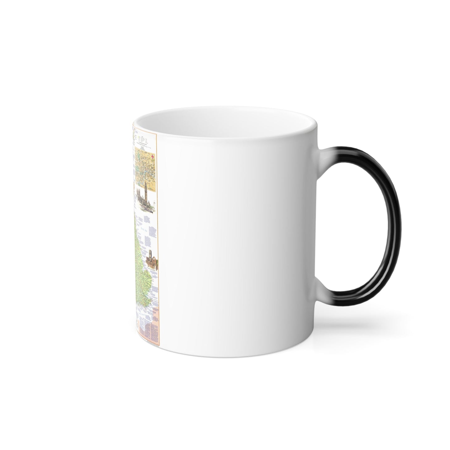 British Isles - A Traveller's Map 1 (1974) (Map) Color Changing Mug 11oz-11oz-The Sticker Space