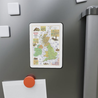 British Isles - A Traveller's Map 1 (1974) (Map) Refrigerator Magnet-The Sticker Space