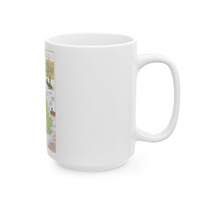 British Isles - A Traveller's Map 1 (1974) (Map) White Coffee Mug-The Sticker Space