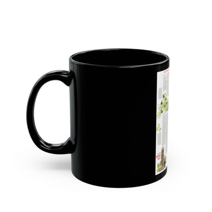 British Isles - A Traveller's Map 2 (1974) (Map) Black Coffee Mug-The Sticker Space