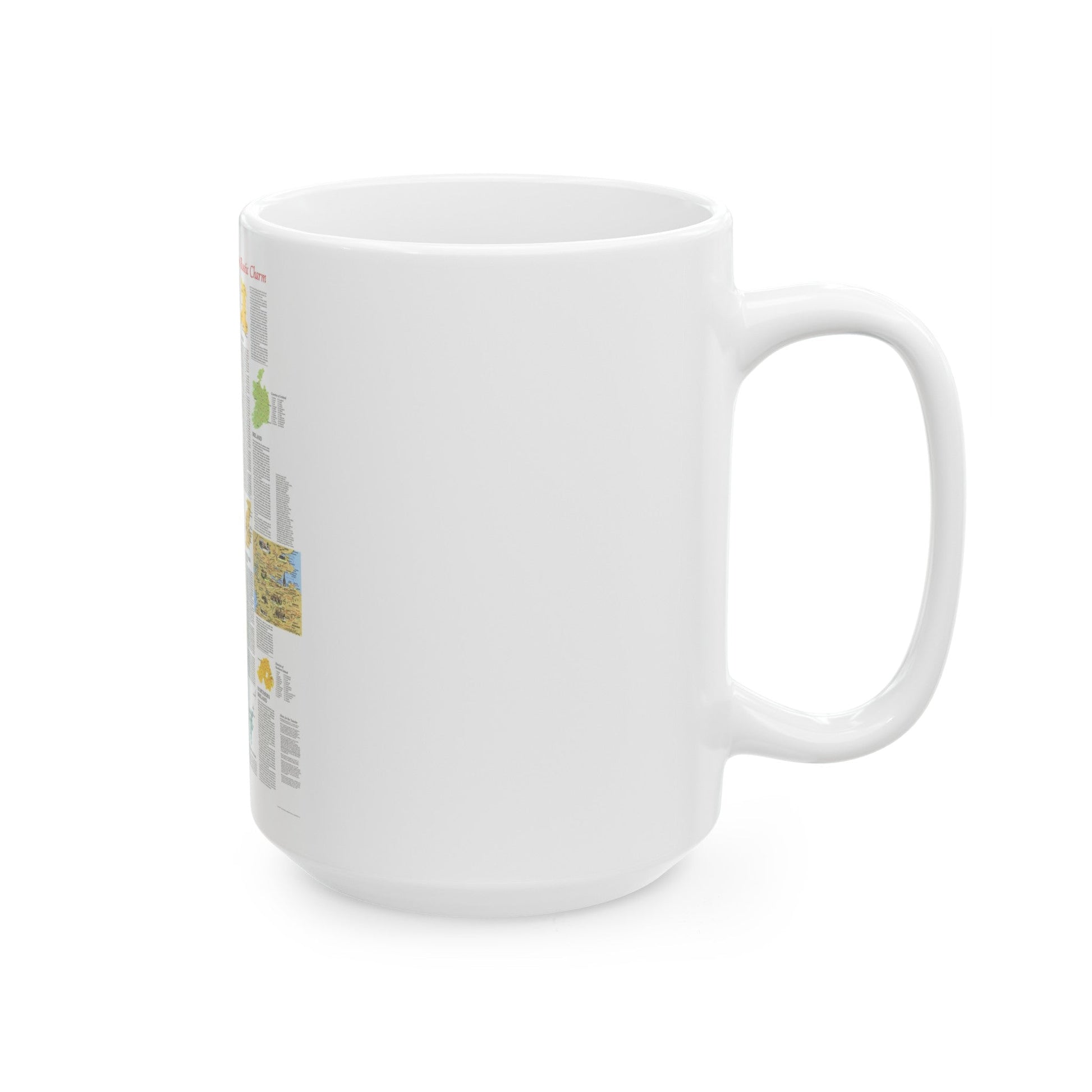 British Isles - A Traveller's Map 2 (1974) (Map) White Coffee Mug-The Sticker Space