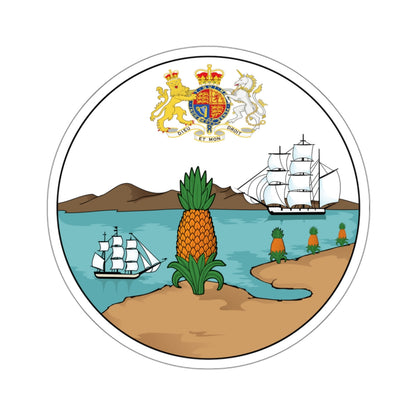 British Leeward Islands Coat 1871-1956 STICKER Vinyl Die-Cut Decal-White-The Sticker Space