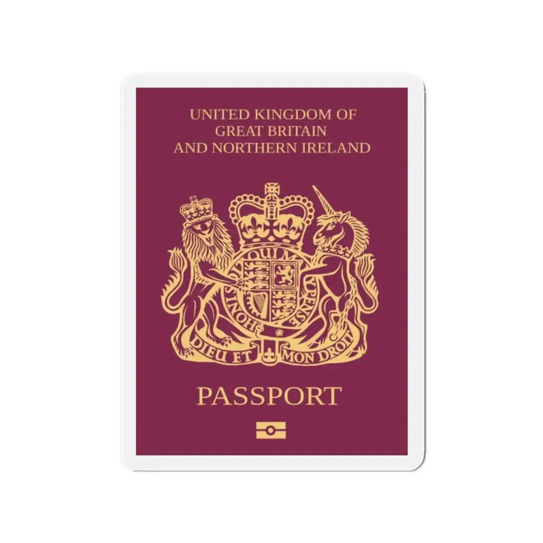 British National (Overseas) Passport - Refrigerator Magnet 2 Inch - The Sticker Space