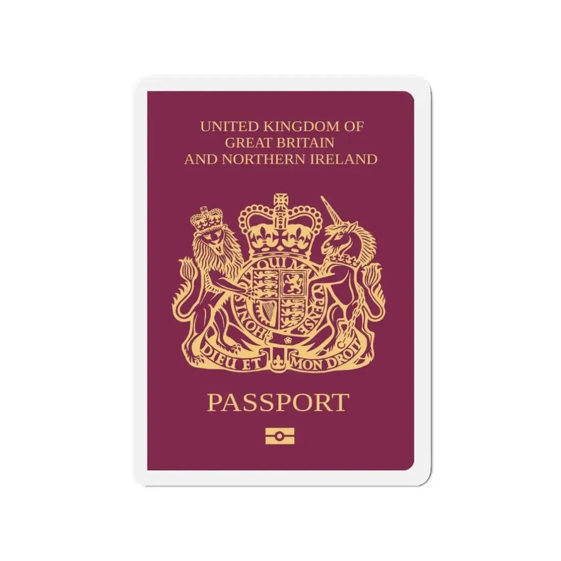 British National (Overseas) Passport - Refrigerator Magnet 3 Inch - The Sticker Space