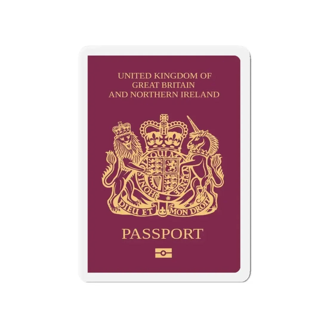 British National (Overseas) Passport - Refrigerator Magnet 4 Inch - The Sticker Space