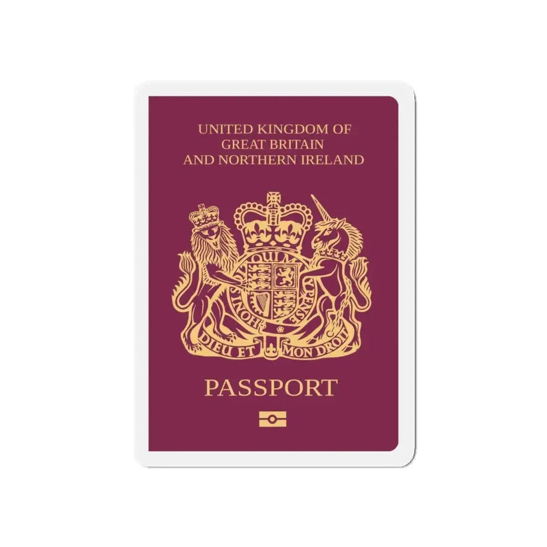 British National (Overseas) Passport - Refrigerator Magnet 5 Inch - The Sticker Space