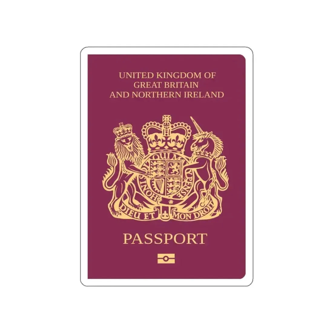 British National (Overseas) Passport STICKER Vinyl Die-Cut Decal 3 Inch - The Sticker Space