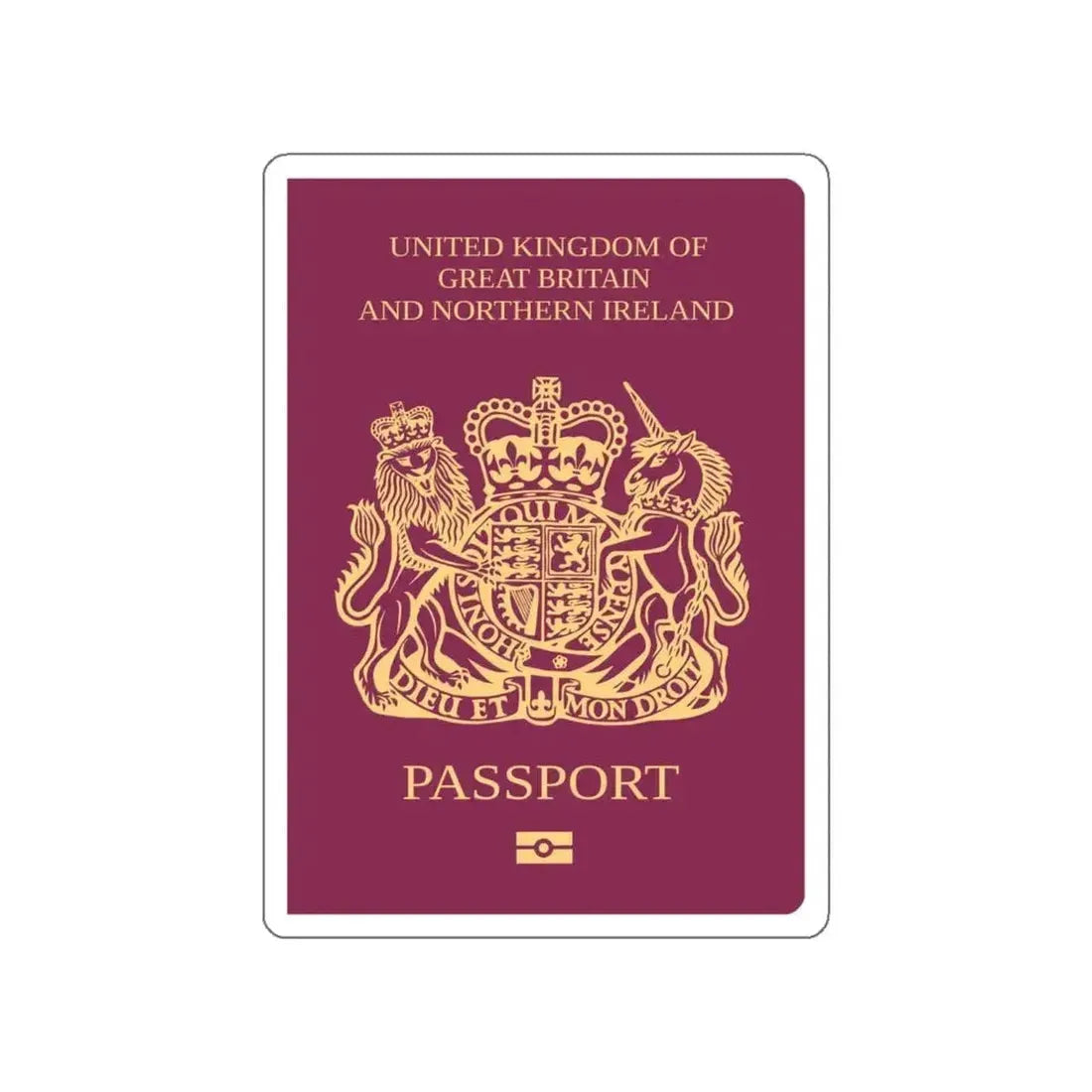 British National (Overseas) Passport STICKER Vinyl Die-Cut Decal 5 Inch - The Sticker Space