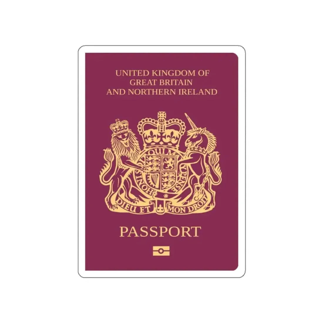 British National (Overseas) Passport STICKER Vinyl Die-Cut Decal - The Sticker Space