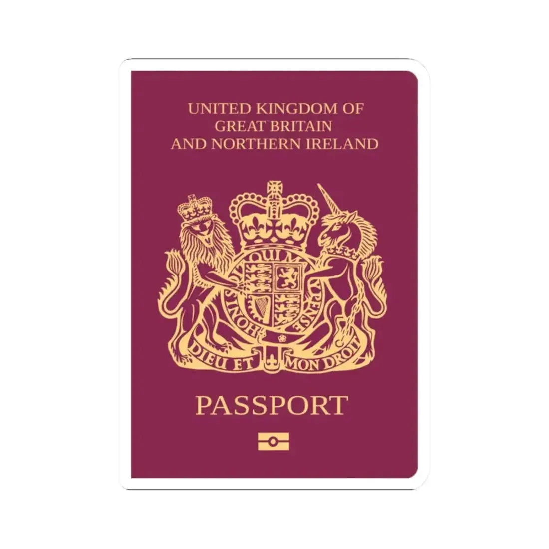 British National (Overseas) Passport - STICKER Vinyl Kiss-Cut Decal 2 Inch White - The Sticker Space