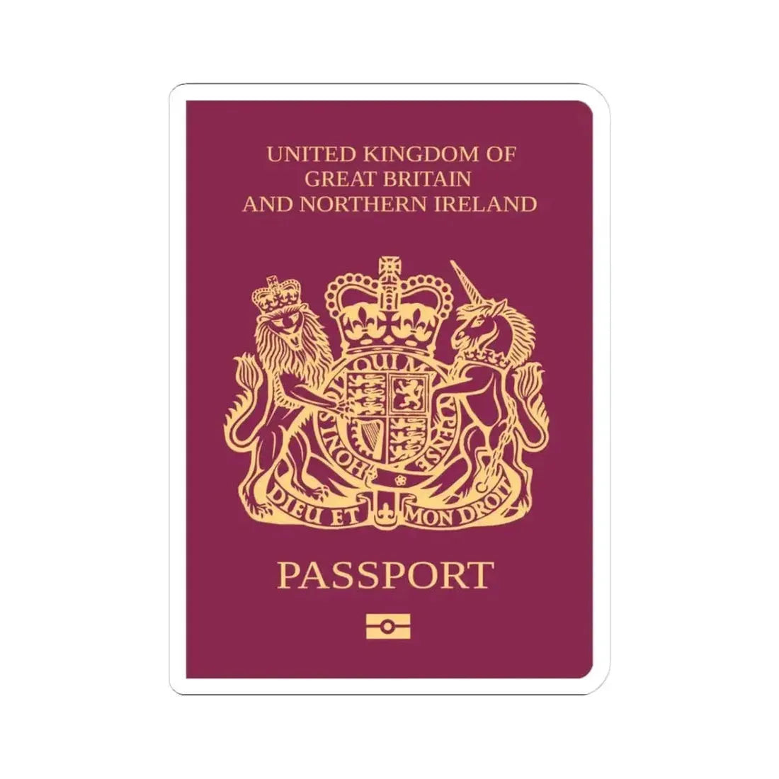 British National (Overseas) Passport - STICKER Vinyl Kiss-Cut Decal 3 Inch White - The Sticker Space