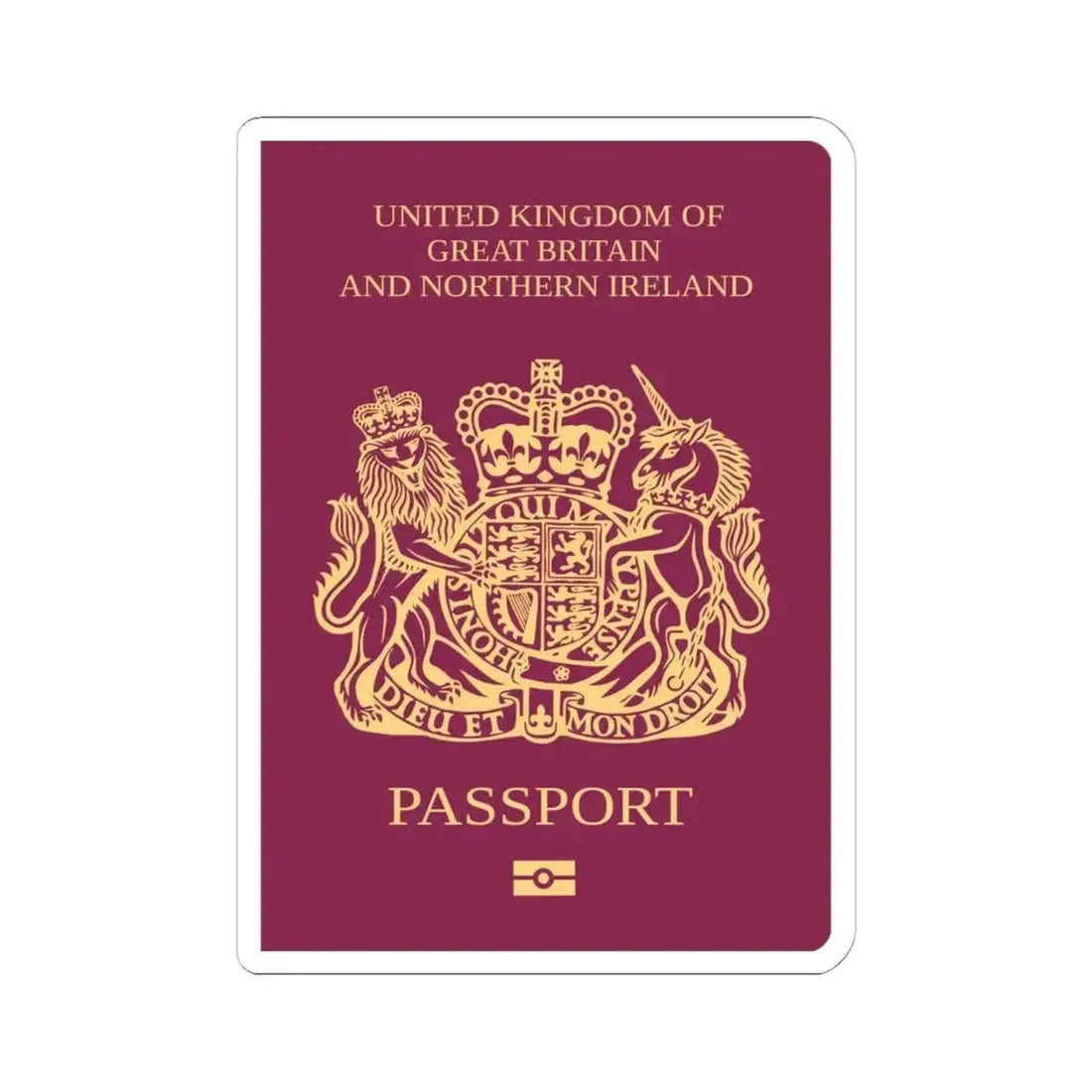 British National (Overseas) Passport - STICKER Vinyl Kiss-Cut Decal 6 Inch White - The Sticker Space