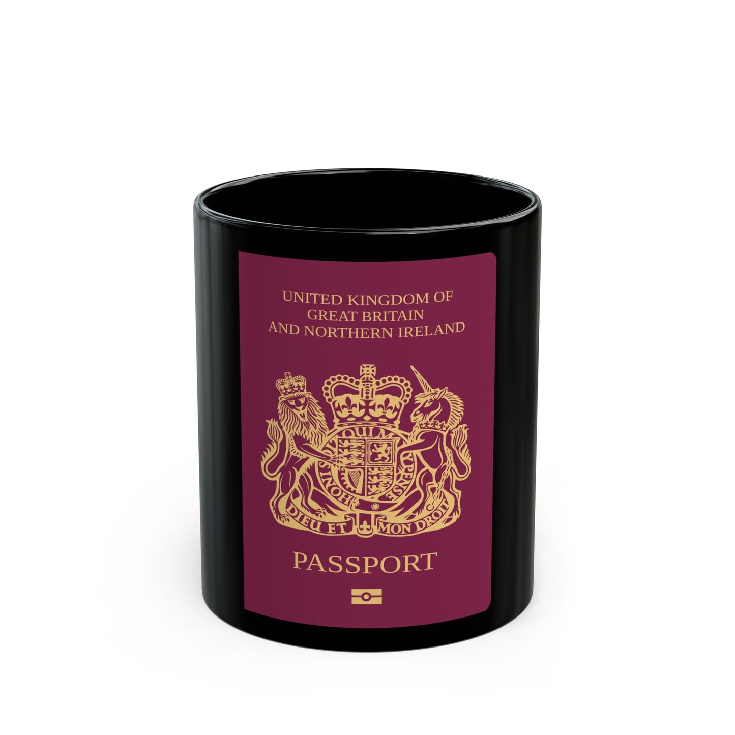 British National Passport - Black Coffee Mug