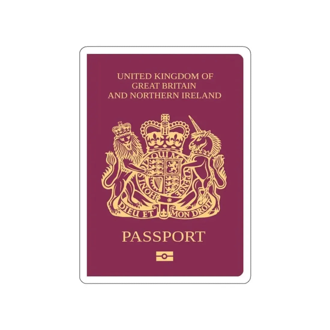 British National Passport Passport STICKER Vinyl Die-Cut Decal 3 Inch - The Sticker Space