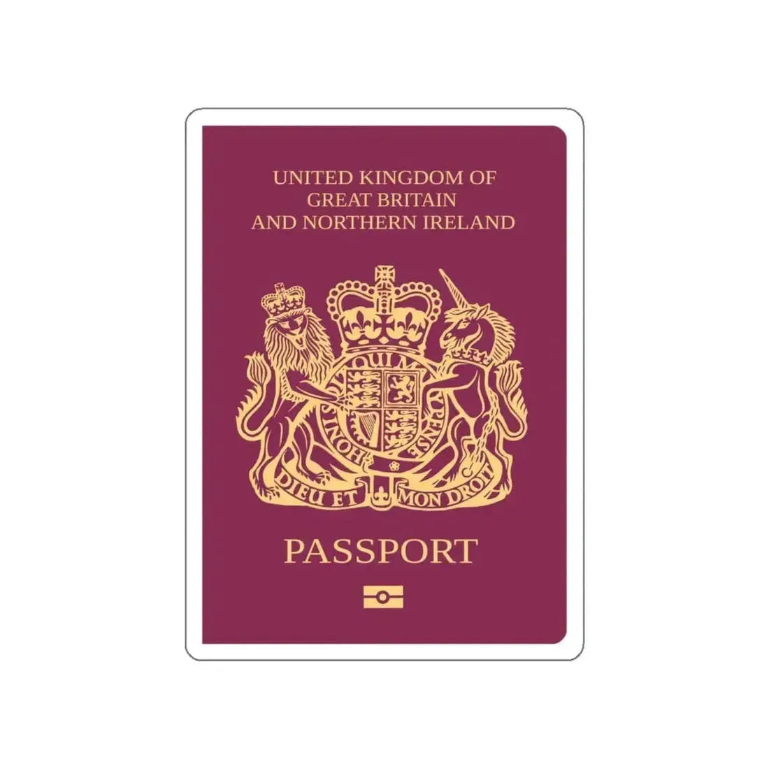 British National Passport Passport STICKER Vinyl Die-Cut Decal 6 Inch - The Sticker Space