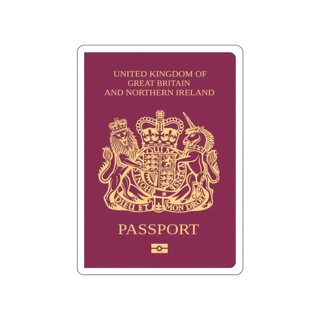 British National Passport Passport STICKER Vinyl Die-Cut Decal - The Sticker Space