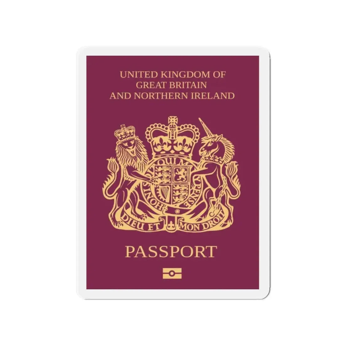 British National Passport - Refrigerator Magnet 2 Inch - The Sticker Space