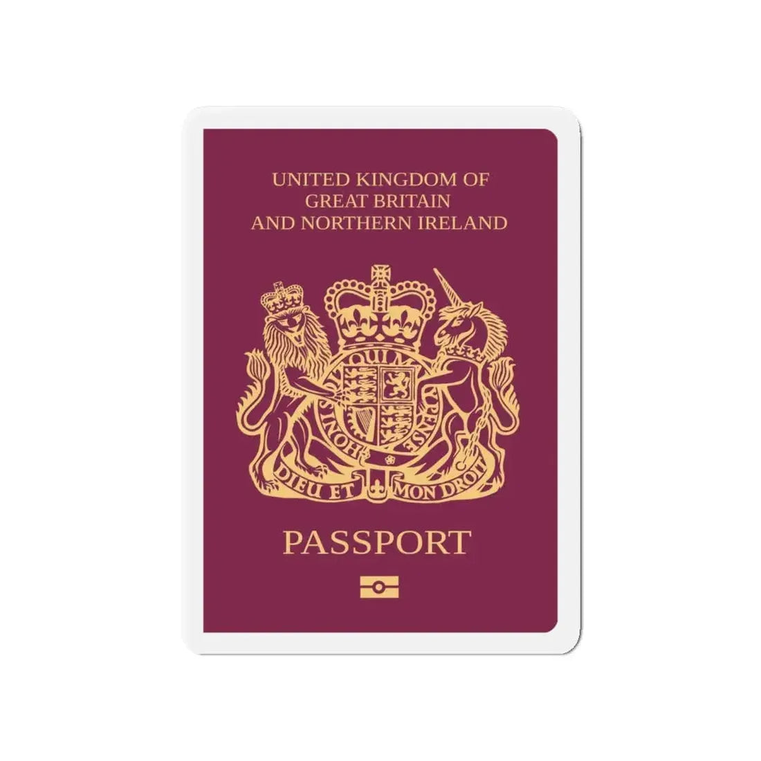 British National Passport - Refrigerator Magnet 4 Inch - The Sticker Space