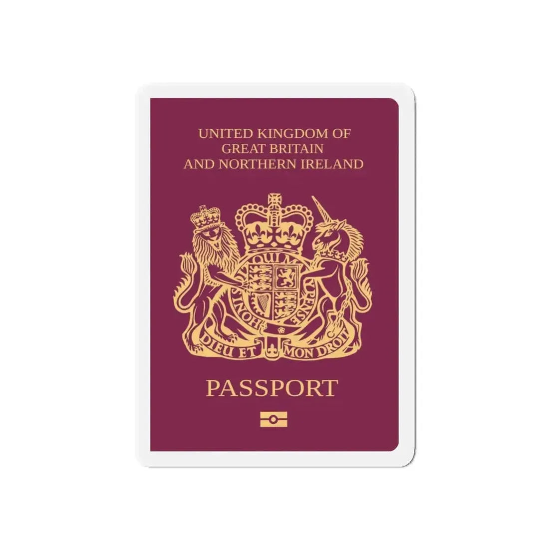 British National Passport - Refrigerator Magnet 6 Inch - The Sticker Space