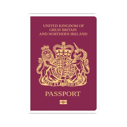 British National Passport - STICKER Vinyl Kiss-Cut Decal 2 Inch White - The Sticker Space