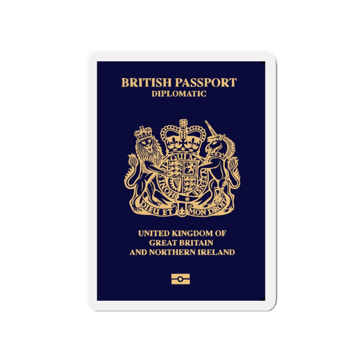 British Passport 2020 (Diplomatic) - Die-Cut Magnet-4" x 4"-The Sticker Space